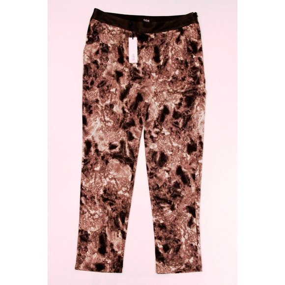 CUT 25 by YIGAL AZROUEL Haze Multi FOLDOVER Jersey LEATHER Waist PANTS ( 6 ) - Picture 5 of 7